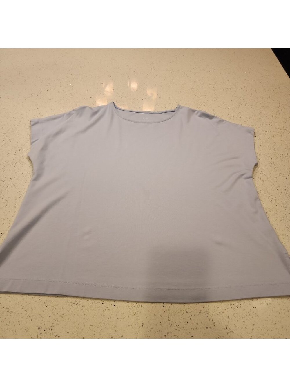 J Jill Luxe Supima Relaxed Tee Lilac Small T-shirt Short Sleeve
